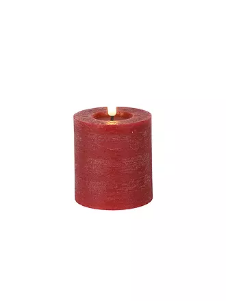 COUNTRYFIELD | Stumpenkerze Rustikal LED Lyon S Rot | 